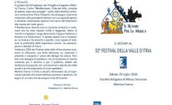 IL ROTARY PER LA MUSICA – 52° Festival della Valle D’Itria di Martina Franca – Evento del 25/07/2026